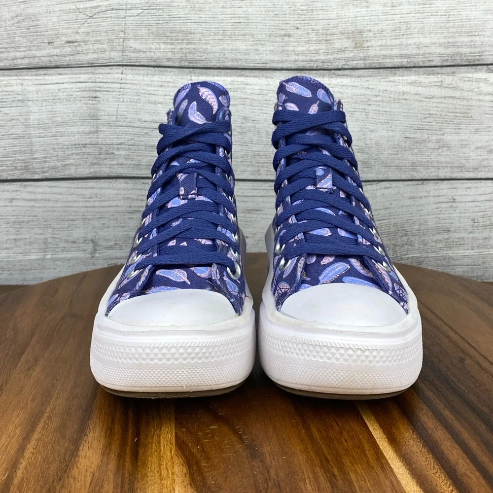 Converse Chuck Taylor All Star Move Platform High Feathers A01515C Womens Sz 5.5